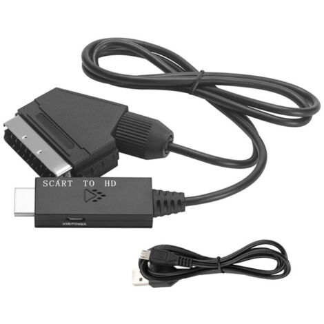 Convertisseur Compatible SCART 1080P Vers Projection D'Ordinateur Vers Adaptateur TV pour Produits SCART Connectant des Produits HD