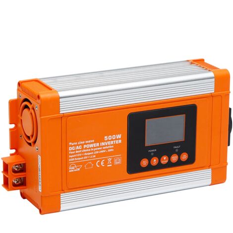 Convertisseur continu-alternatif, Onde sinusoïdale pure, 12V c.c. / 230V c.a. - 500W ( Prix pour 1 )