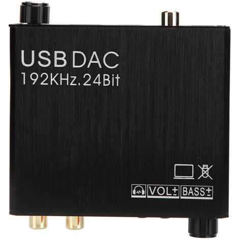 Convertisseur DAC AY107 pour Son Hi-Fi avec Connexions RCA, Jack 3.5mm, Optique et Coaxial