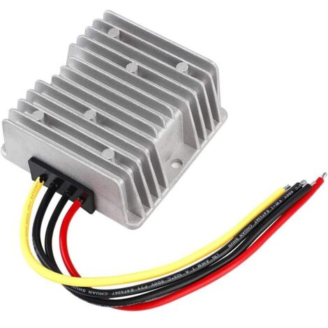 Convertisseur DC 12V à 24V, Convertisseur DC 12V à 24V 15A  avec fusible, Connecteur Rapide étanche, Convertisseur DC Boost pour voiturette de Golf, éclairage LED, Automobile