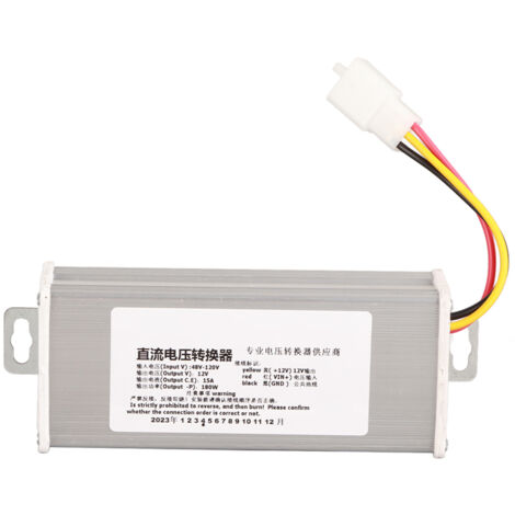 Convertisseur DC 48V‑120V vers 12V 15A 180W pour Trottinette Électrique