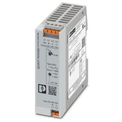 Convertisseur DC-DC, QUINT POWER, Rail DIN, 60W, 24V c.c. ( Prix pour 1 )