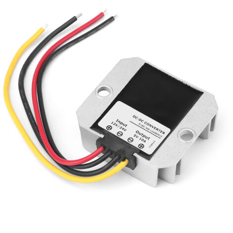 Convertisseur DC12V/24V vers 5V 10A 50W, module régulateur de tension abaisseur étanche IP68