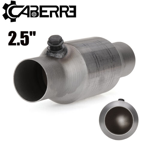 DMTOOL Convertisseur de catalyseur Caterpillar de 2,5 pouces à usage général à haut débit en acier inoxydable 400 unités