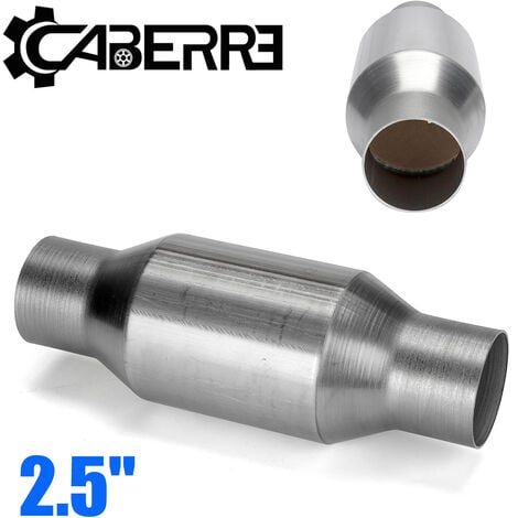 DMTOOL Convertisseur de catalyseur Caterpillar de sport universel de 2,5 pouces à haut débit 400 unités métal