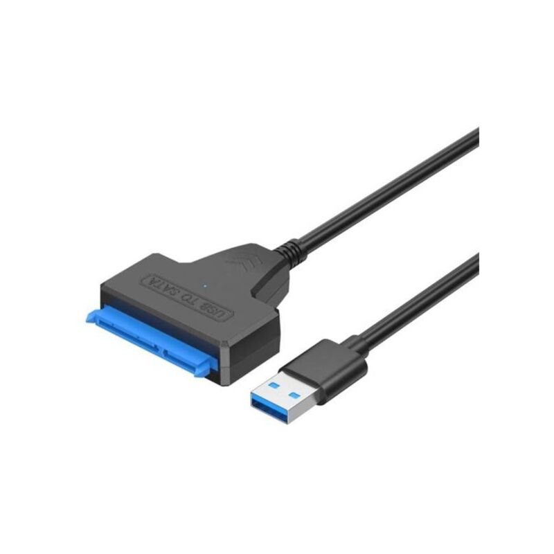 Trade Shop Traesio - Usb 3.0 Sata Adaptateur Cable Convertisseur 20cm Ssd Hdd Disque Dur Maxtech Sa-u3.0
