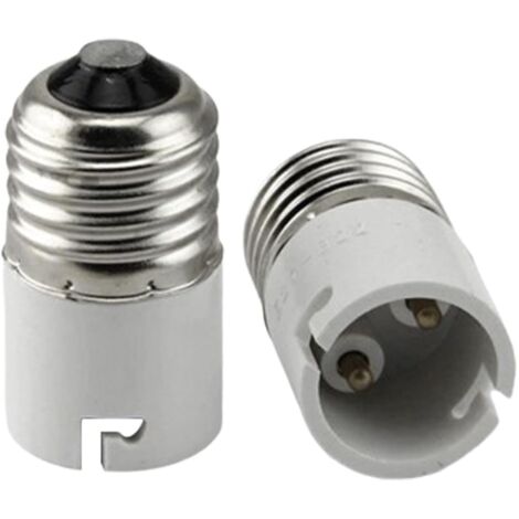 Convertisseur De Douille E27 À B22, Adaptateur De Douille D'ampoule À Vis À Baïonnette, Support D'ampoule Pour LED/CFL Et Ampoules À Incandescence [Classe Énergétique A]