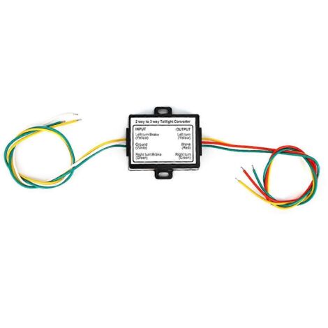 Convertisseur de feux arrière de type américain avec épissure 2 vers 3 fils pour remorque