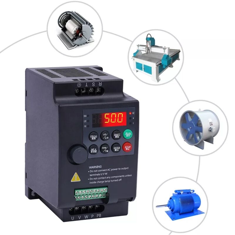 Senderpick - Convertisseur de fréquence 1.5KW vfd Régulateur de vitesse triphasé Inverter Converter
