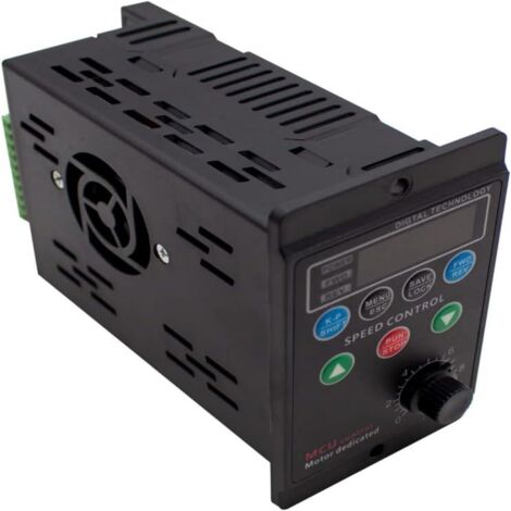 Convertisseur De Fréquence - Entrée Monophasée 220 V - Sortie Triphasée 220 V - Affichage Numérique 4 Chiffres - Plage 1 0 À 99 0 Hz - 750 W