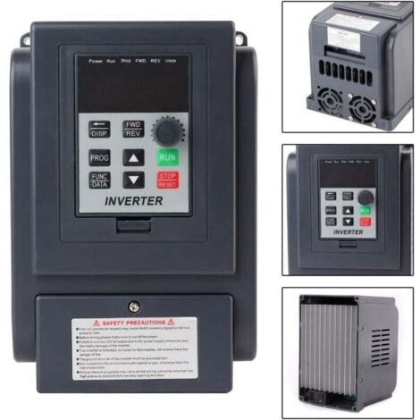 Convertisseur de fréquence,Entrée monophasée Sortie triphasée Convertisseur d'entraînement à fréquence variable Inverseur de moteur 2,2 kW