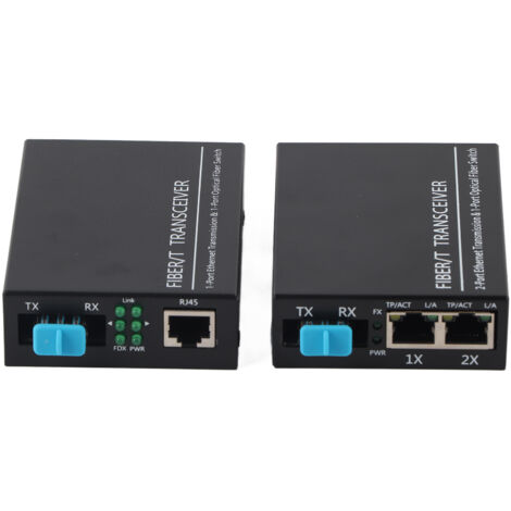 Convertisseur de média Ethernet Fibre Optique Transceiver XXSSFP1F1G/XXSSFP1F2G SC 3KM Alimentation DC 5V/12V