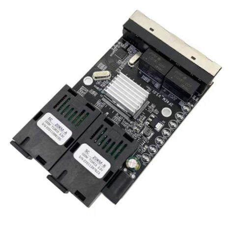 Convertisseur de média fibre optique 100 m, connecteur optique 4 RJ45 vers 2 SC A+B