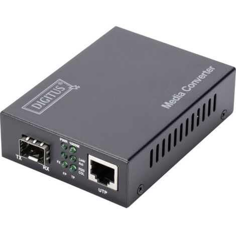 Convertisseur de média réseau Digitus DN-82130 LAN, SFP 1 GBit/s Y134111