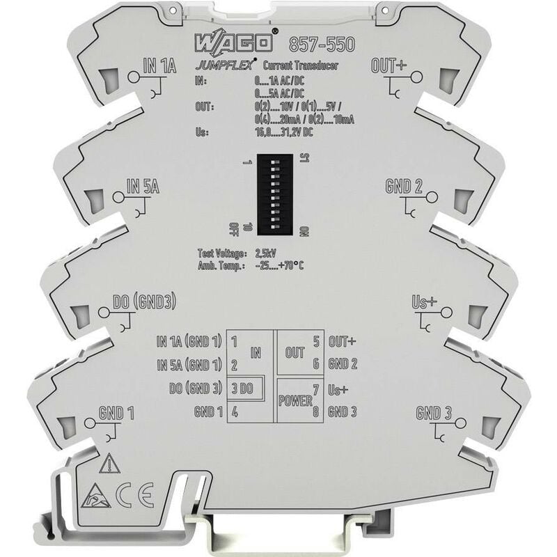 Wago - Convertisseur de mesure de courant ac/dc 0 - 1 a ac/dc 0 - 5 a 857-550 D20870