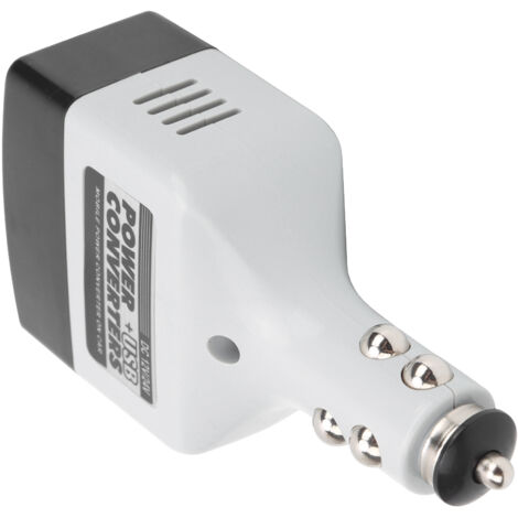 Convertisseur de Puissance Mobile 12V/24V avec Port USB pour Charge de Téléphone Portable Noir