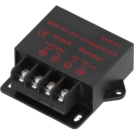Convertisseur de tension 12V/24V vers 5V 5A, module d'alimentation DC-DC