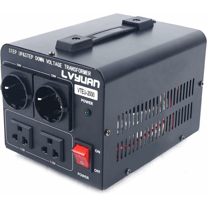 Gojoy - Convertisseur de Tension 2000W Convertisseur 110V - 230V / 230V - 110V protection contre les surtensions