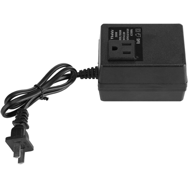 Convertisseur de Tension 220v, Travel Electronic International Voltage Converter vers 110v Adaptateur Voyage Transformer 220V to 110V Maximum 200W