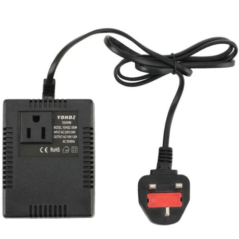 Convertisseur de tension 300 W, transformateur 220 V vers 110 V, adaptateur de prise --