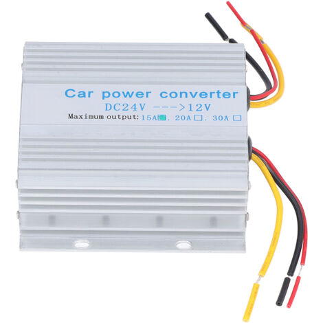 Convertisseur de Tension DC 24V à 12V 180W 15A pour Voiture - Réducteur et Régulateur de Puissance