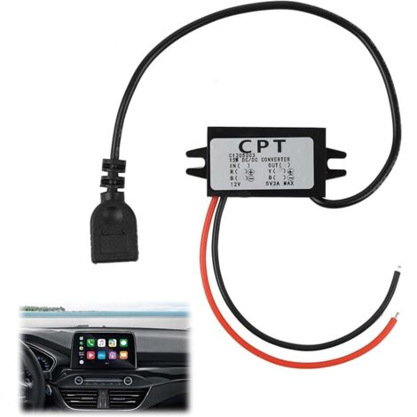 Convertisseur de Tension DC-DC 8V-32V à 5V, 3A 15W, Adaptateur Secteur USB Buck Converter étanche, Convertisseur DC DC 5v USB C, pour Véhicules, Bateaux, Photovoltaïque et Applications Domestiques