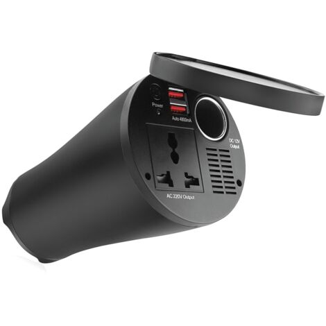 Convertisseur de tension en forme de coupe 12V/230V 150W/300W 2xUSB PI02 AMIO-02469