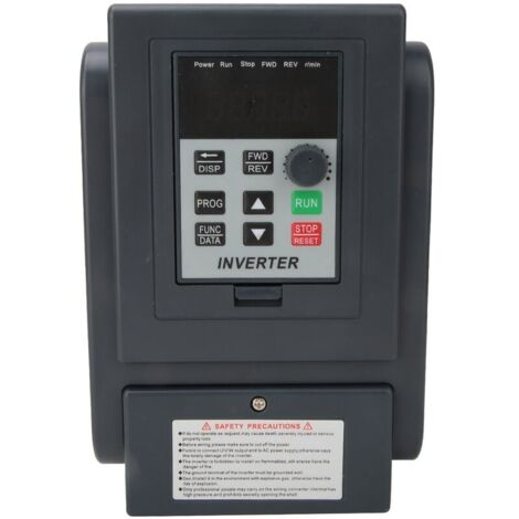 Convertisseur de tension monophasé 220VAC – Sortie triphasée 380VAC – Puissance 2.2 kW – Contrôle PWM pour moteur – Boîtier plastique