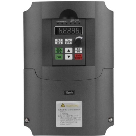 Convertisseur de tension monophasé 220VAC – Sortie triphasée 380VAC – Puissance 7.5kW – Contrôle vectoriel sans capteur