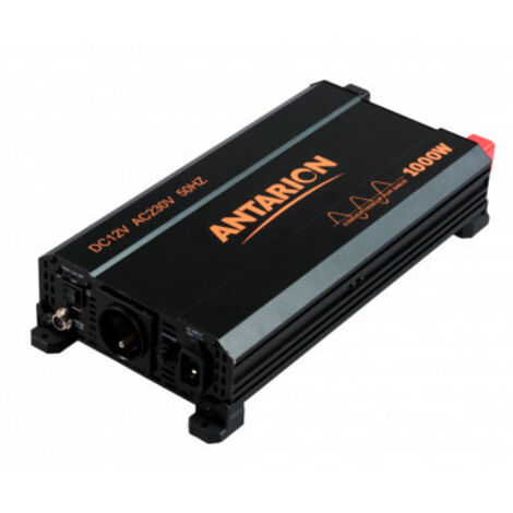 Convertisseur de tension pur sinus 1000W 12V/230V – Puissance stable pour camping-car – Commande déportée 5m – Port USB 5V 1A – Antarion