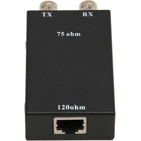 Convertisseur Ethernet BNC vers RJ45, connecteur à double axe en cuivre BNC (connecteur 75 ohms vers 12 ohms)