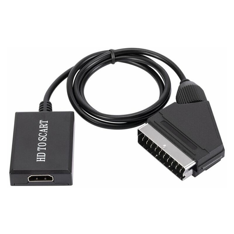 Fei Yu - convertisseur hdmi vers péritel adaptateur audio vidéo hd 1080p pour hdmi vers péritel Sky Box Stb