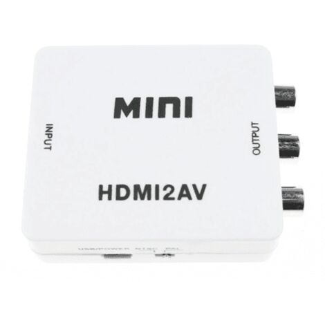 Convertisseur HDMI vers RCA audio vidéo – 3x RCA femelle – Alimentation par USB – Compatible avec appareils HDMI