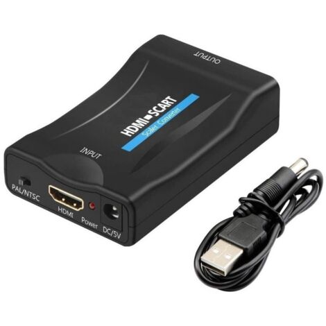 Convertisseur HDMI vers Scart universel, adaptateur upscaler vidéo 720p/1080p HD avec HDCP