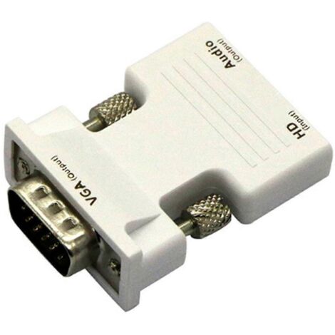 Convertisseur HDMI vers VGA avec câble audio 3,5 mm 1080p pour HD femelle vers