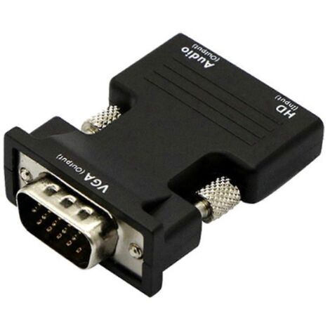 Convertisseur HDMI vers VGA avec câble audio 3,5 mm 1080p pour HD femelle vers