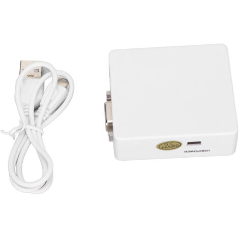 Convertisseur HDMI vers VGA Mini avec Audio 1080P pour PS3, Écran LED et Vidéoprojecteur