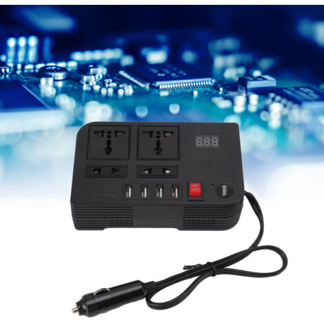Convertisseur Inverseur 12V à 220V 300W pour Voiture - Adaptateur Électrique Portable pour Appareils Électroniques-KZQ
