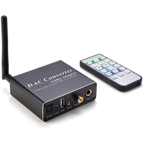 Convertisseur numérique-analogique (DAC), décodeur audio, sortie optique coaxiale Toslink, compatible Bluetooth 5.0
