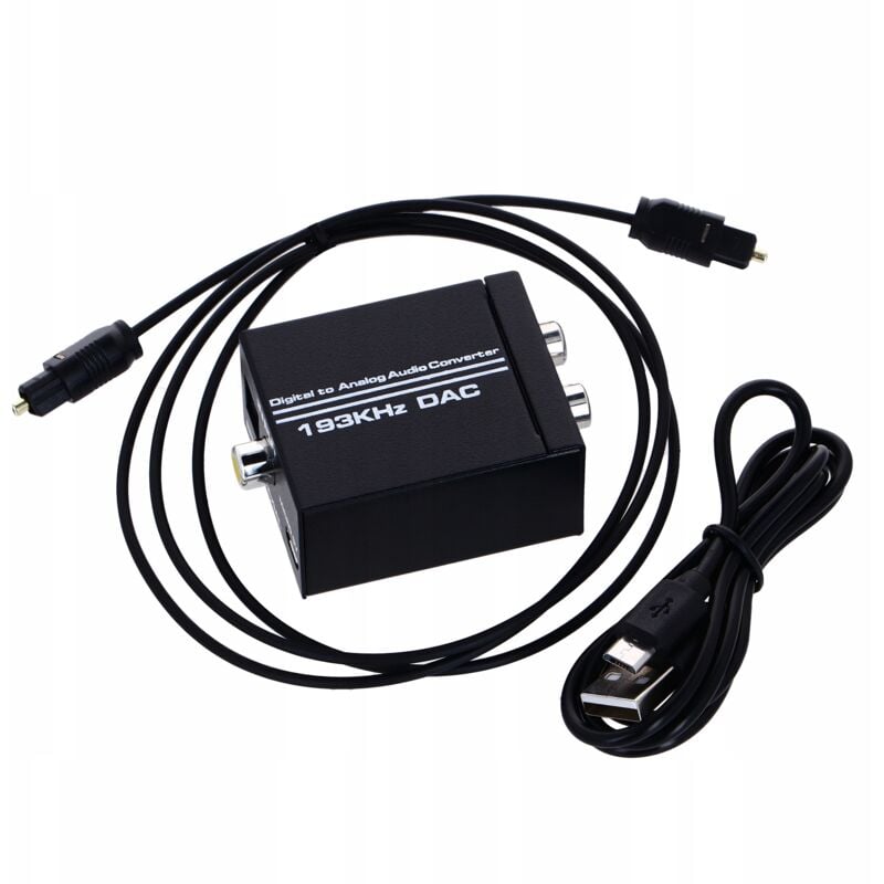 CONVERTISSEUR OPTIQUE COAXIAL TOSLINK VERS 2x CINCH RCA