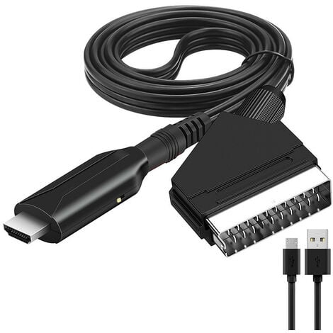 MIMIY Convertisseur péritel vers Hdmi adaptateur Audio vidéo pour Hdtv/dvd/décodeur/ps3/pal/ntsc