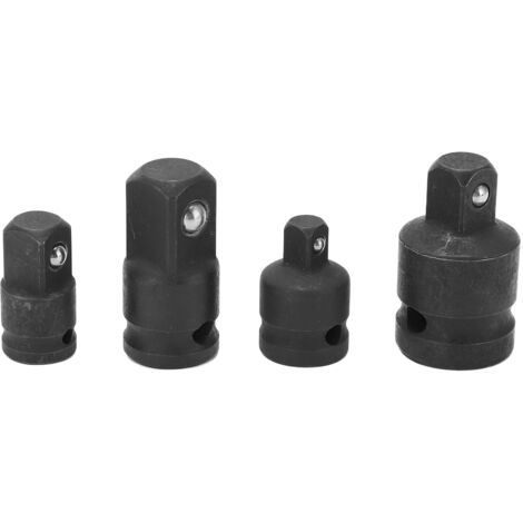 Convertisseur pneumatique universel à tête carrée en acier chromé molybdène de qualité industrielle, noir – 4 tailles pour accessoire universel.