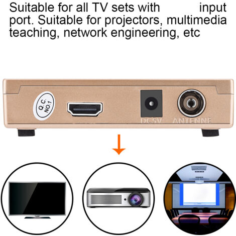 Convertisseur RF vers HDMI avec Télécommande - Adaptateur Récepteur TV Analogique 100-240V (VDE)