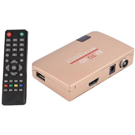 Convertisseur RF vers HDMI compatible avec télécommande analogique pour téléviseur. Prend en charge tous les signaux standard. Prise britannique.