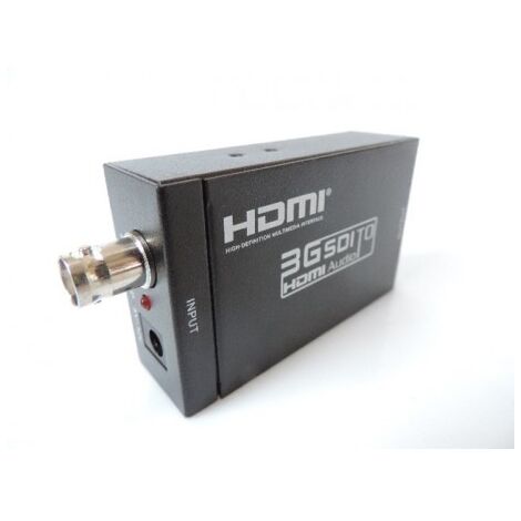 Convertisseur SDI vers HDMI full HD 1080p entrée BNC sortie HDMI-A (Caméra vers TV) synchro resolution auto boitier metal Erard