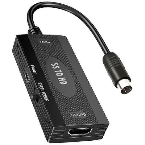 Convertisseur SS vers HDMI compatible avec les consoles Sega Saturn (adaptateur TV)