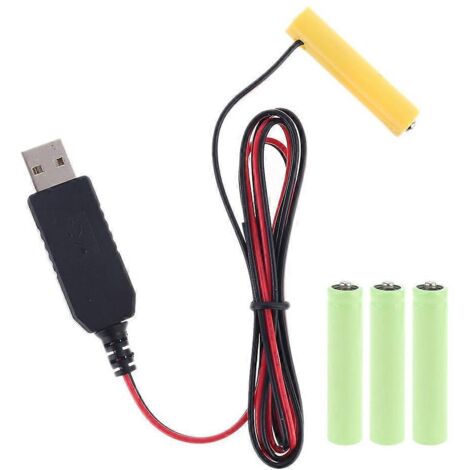 Convertisseur USB 5V vers 1.2V/2.4V/3.6V/4.8V pour Lampes LED, Jouets et Décorations - Alimentation 4xAAA 4.8V