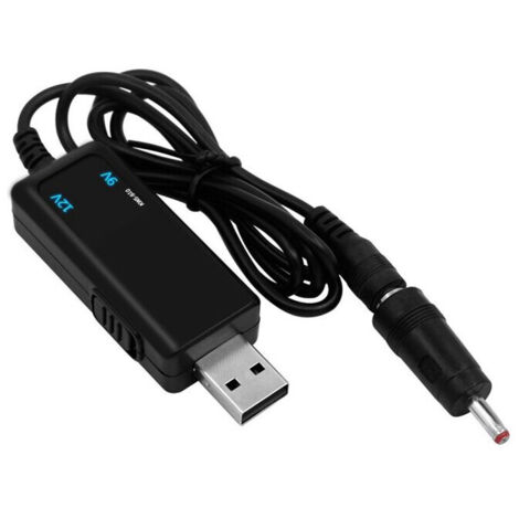Convertisseur USB Boost Cable Convertisseur éLéVateur USB 5V à 9V 12V 3.5X1.35Mm Connecteur pour Convertisseur de Puissance, 1 Support 1
