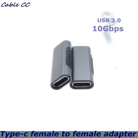 Convertisseur USB type-c femelle-femelle 10Gbps, USB-C, Charge et synchronisation des données, adaptateur, cable d&39extension pour téléphone et tablette, nouveau,5pcs