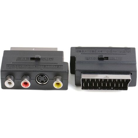 Convertisseur V-Video SCART vers vidéo, câble composantes européen 21 broches vers RCA, prise S-Vidéo